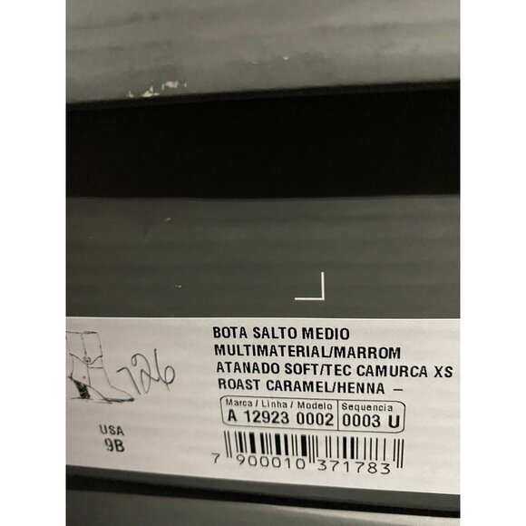 Arezzo Women's Brown Leather Rounded Toe Vivian Mid Block Heel Booties NIB - Picture 5 of 5